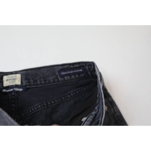 Citizens of Humanity Womens Straight Cropped Jeans 26 Buttoned Faded Black Denim - Picture 7 of 8